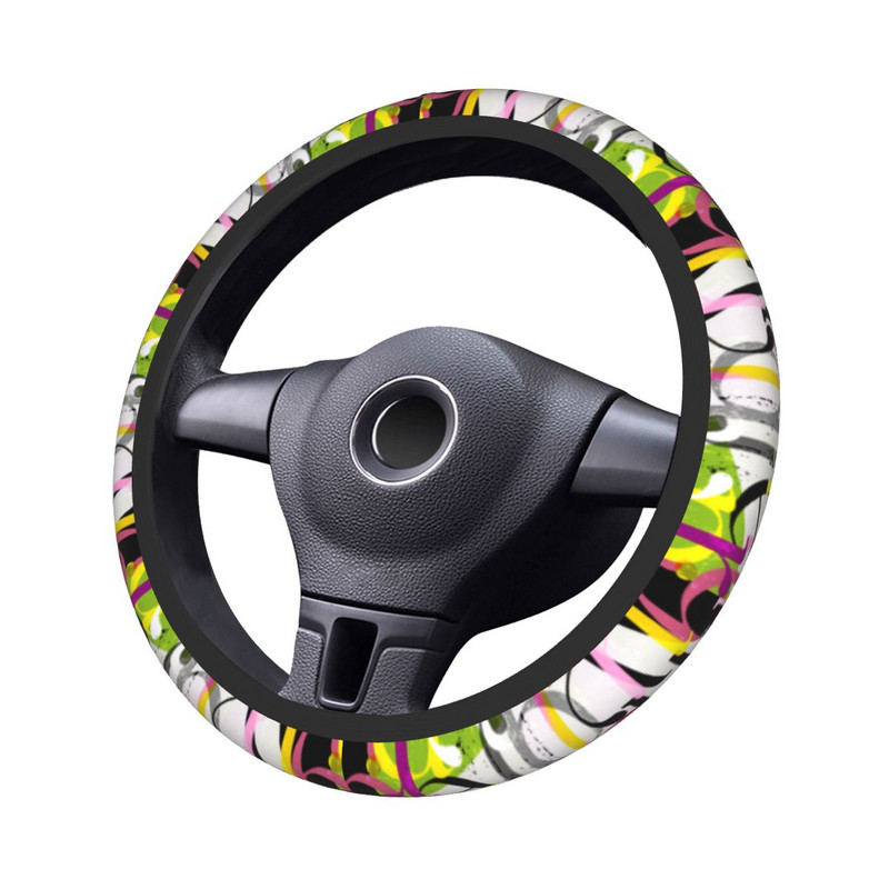 Graffiti auto rooliratta kate 38 cm libisemisvastased tähed, sobivad autodekoratsiooniks autotarvikud