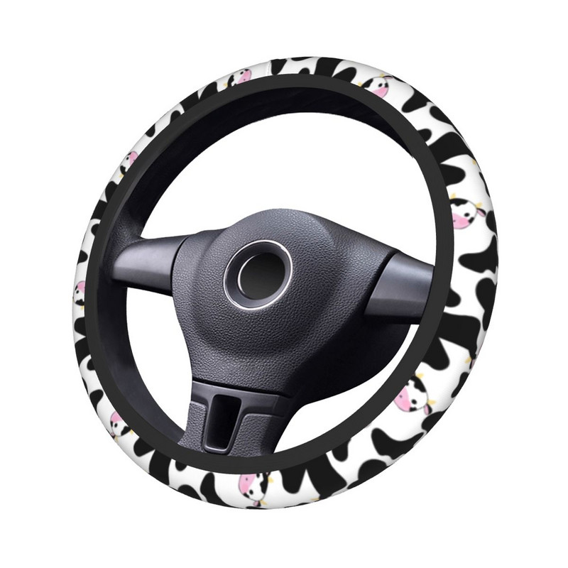 37-38 Automobilio vairo dangtelis Juokingas Splash Cow Neslystantis Gyvūnų Automobilių apdaila Tinkami automobilio priedai