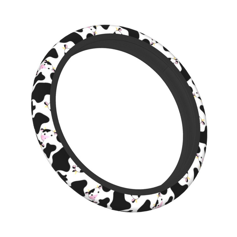 37-38 Automobilio vairo dangtelis Juokingas Splash Cow Neslystantis Gyvūnų Automobilių apdaila Tinkami automobilio priedai