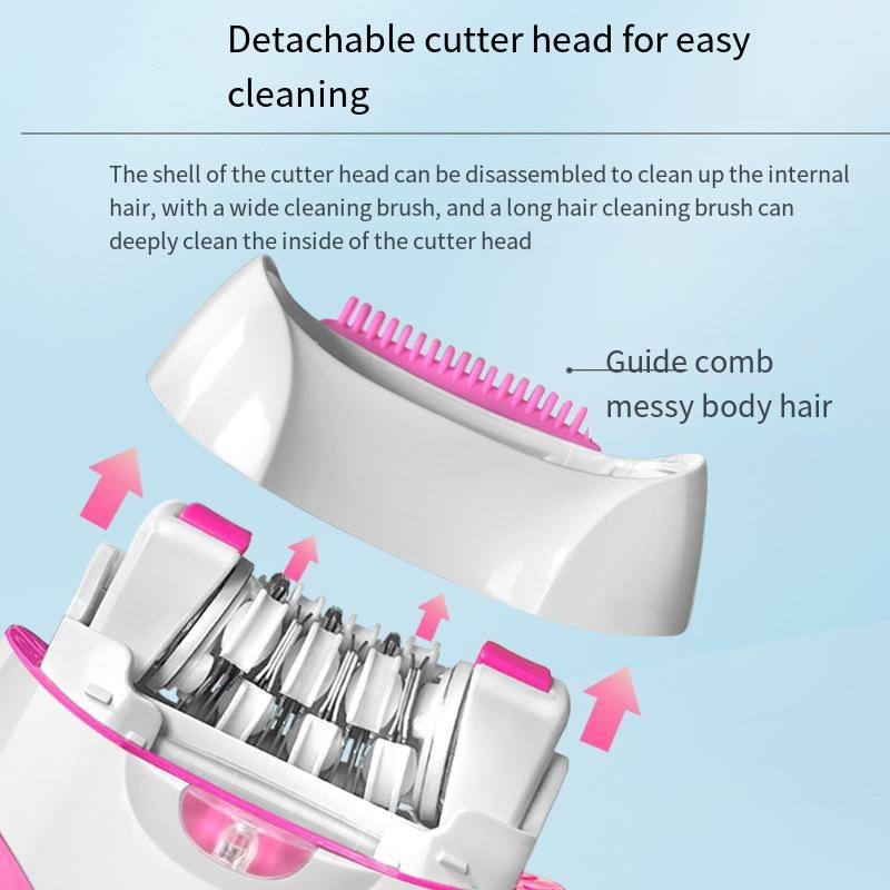 Epilator electric pentru femei, reîncărcabil prin USB, aparat de ras pentru întregul corp, disponibil fără durere, mașină de îndepărtare a părului pentru femeie de înaltă calitate