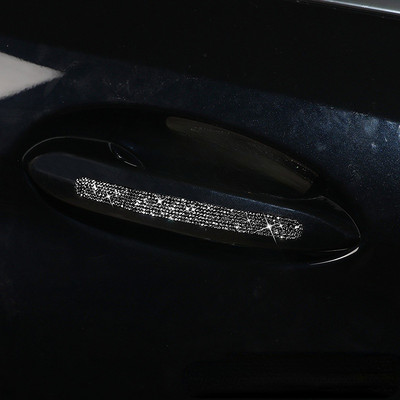 Kalnų krištolinis automobilio durelių rankenos lipdukai krištoliniai blizgantys durų rankenos apsauginiai lipdukai lipdukai, saugaus įbrėžimų, atspindinčių automobilių lipdukai