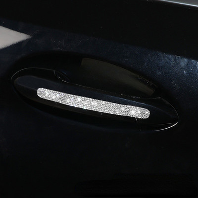 Kalnų krištolinis automobilio durelių rankenos lipdukai krištoliniai blizgantys durų rankenos apsauginiai lipdukai lipdukai, saugaus įbrėžimų, atspindinčių automobilių lipdukai