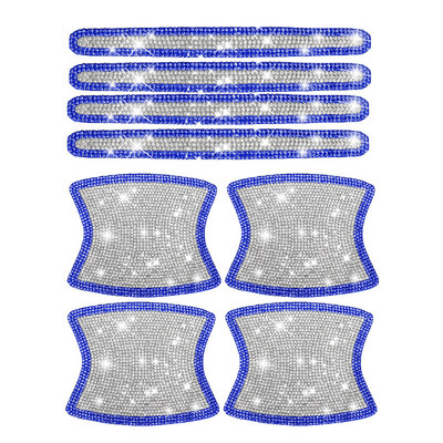 Kalnų krištolinis automobilio durelių rankenos lipdukai krištoliniai blizgantys durų rankenos apsauginiai lipdukai lipdukai, saugaus įbrėžimų, atspindinčių automobilių lipdukai