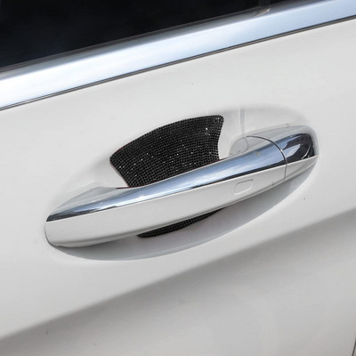 Kalnų krištolinis automobilio durelių rankenos lipdukai krištoliniai blizgantys durų rankenos apsauginiai lipdukai lipdukai, saugaus įbrėžimų, atspindinčių automobilių lipdukai