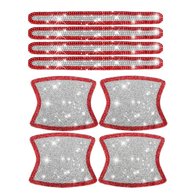 Kalnų krištolinis automobilio durelių rankenos lipdukai krištoliniai blizgantys durų rankenos apsauginiai lipdukai lipdukai, saugaus įbrėžimų, atspindinčių automobilių lipdukai