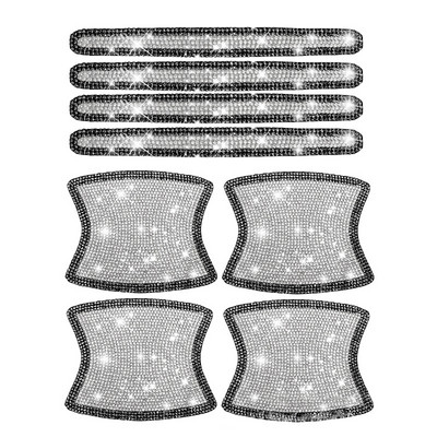 Kalnų krištolinis automobilio durelių rankenos lipdukai krištoliniai blizgantys durų rankenos apsauginiai lipdukai lipdukai, saugaus įbrėžimų, atspindinčių automobilių lipdukai