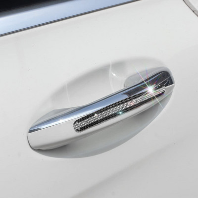 Kalnų krištolinis automobilio durelių rankenos lipdukai krištoliniai blizgantys durų rankenos apsauginiai lipdukai lipdukai, saugaus įbrėžimų, atspindinčių automobilių lipdukai
