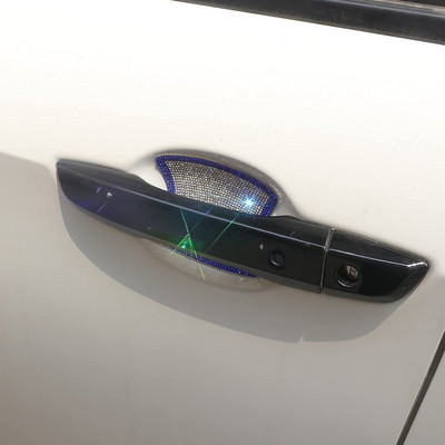 Kalnų krištolinis automobilio durelių rankenos lipdukai krištoliniai blizgantys durų rankenos apsauginiai lipdukai lipdukai, saugaus įbrėžimų, atspindinčių automobilių lipdukai