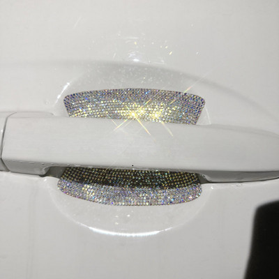 Kalnų krištolinis automobilio durelių rankenos lipdukai krištoliniai blizgantys durų rankenos apsauginiai lipdukai lipdukai, saugaus įbrėžimų, atspindinčių automobilių lipdukai