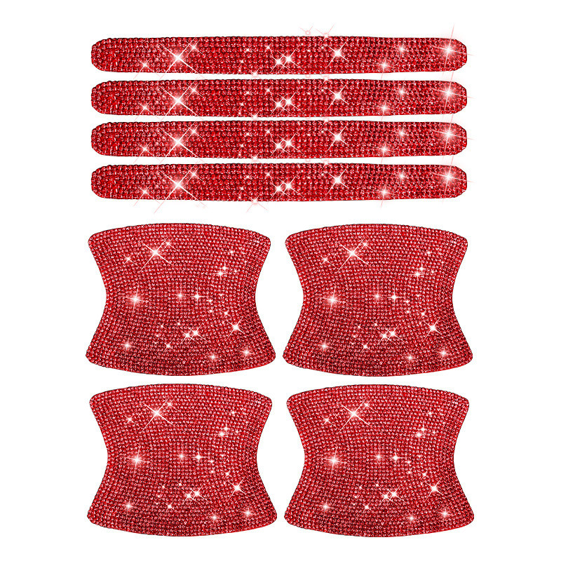 Kalnų krištolinis automobilio durelių rankenos lipdukai krištoliniai blizgantys durų rankenos apsauginiai lipdukai lipdukai, saugaus įbrėžimų, atspindinčių automobilių lipdukai