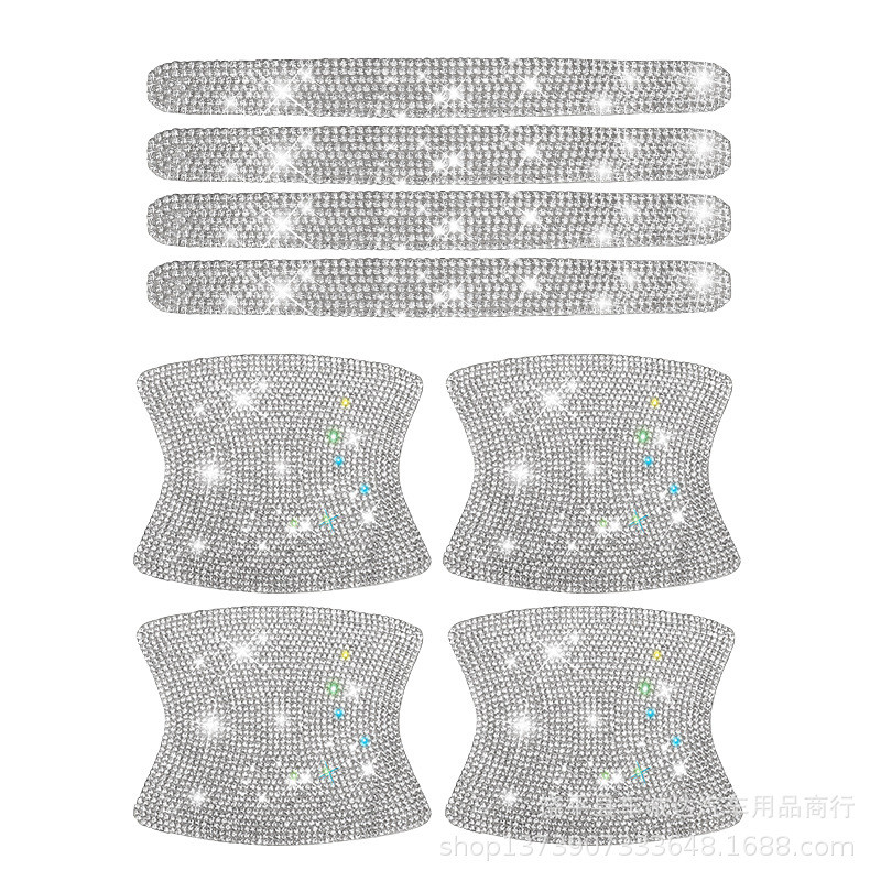 Kalnų krištolinis automobilio durelių rankenos lipdukai krištoliniai blizgantys durų rankenos apsauginiai lipdukai lipdukai, saugaus įbrėžimų, atspindinčių automobilių lipdukai