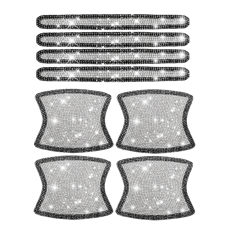 Kalnų krištolinis automobilio durelių rankenos lipdukai krištoliniai blizgantys durų rankenos apsauginiai lipdukai lipdukai, saugaus įbrėžimų, atspindinčių automobilių lipdukai