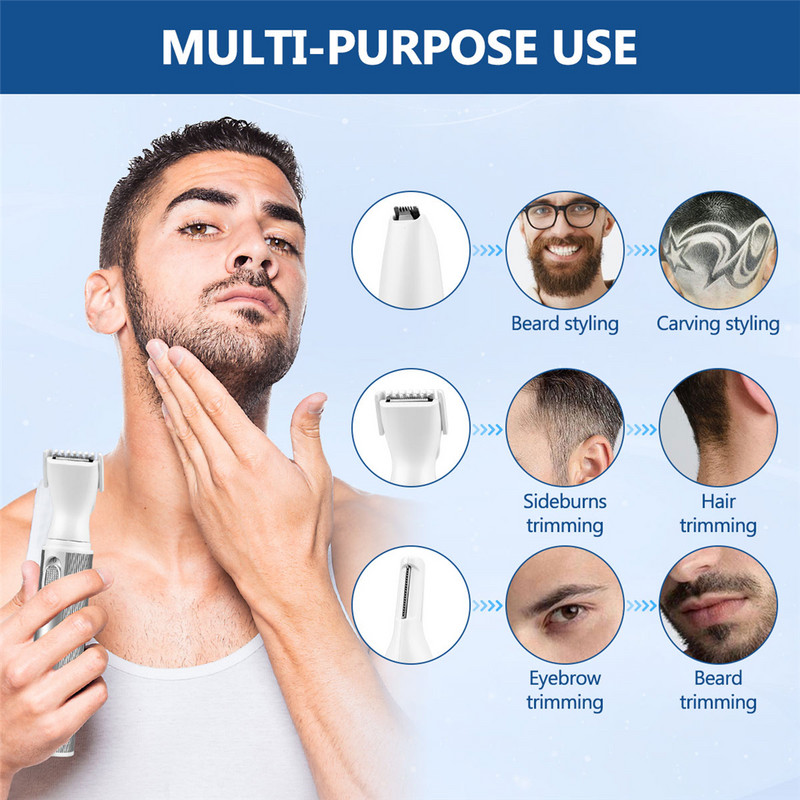 CkeyiN 5 σε 1 Κιτ αποτρίχωσης προσώπου Unisex Κουρευτική μύτης Lady Shaver Epilator Men Razor Sideburns Trimmer Shaper φρυδιών