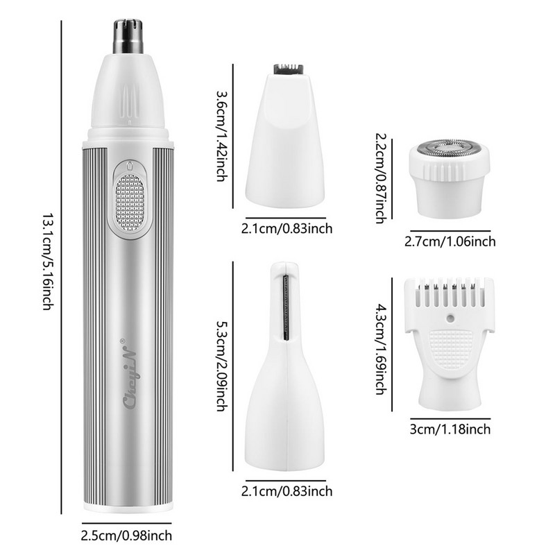 CkeyiN 5 σε 1 Κιτ αποτρίχωσης προσώπου Unisex Κουρευτική μύτης Lady Shaver Epilator Men Razor Sideburns Trimmer Shaper φρυδιών