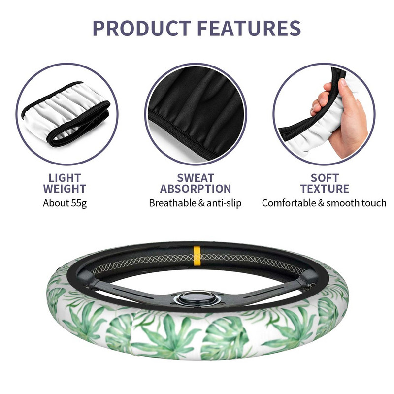 Auto roolikatte leht Lehed džungli troopilised rohelised taimepunutised rooliratta kaanel Rooliratta tarvikud