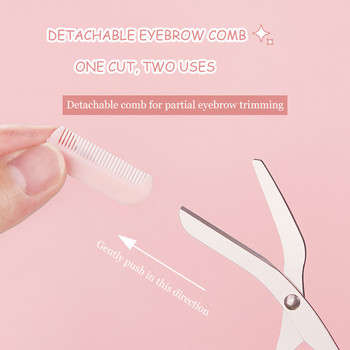 Комплект за подстригване на вежди Бръснач за лице за вежди за жени Професионални ножици за вежди с гребен Тример за вежди Инструменти за красота Грим