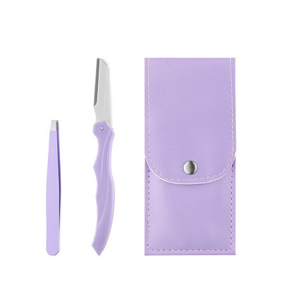 Karsyngirl 1/2/3/4 τεμ. από ανοξείδωτο ατσάλι κούρεμα φρυδιών Πτυσσόμενη φόρμα κοπής φρυδιών τσιμπιδάκι χτένα φρυδιών Εργαλεία μακιγιάζ