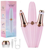 Kaasaskantav 2-ühes elektriline epilaator kulmude trimmer Naise keha näo huulepulga kujuga karvaeemaldus USB-vaba raseerimismasin