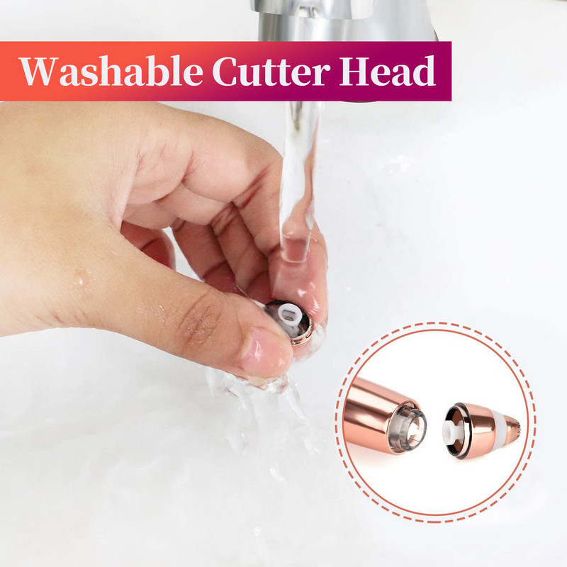 Kaasaskantav 2-ühes elektriline epilaator kulmude trimmer Naise keha näo huulepulga kujuga karvaeemaldus USB-vaba raseerimismasin