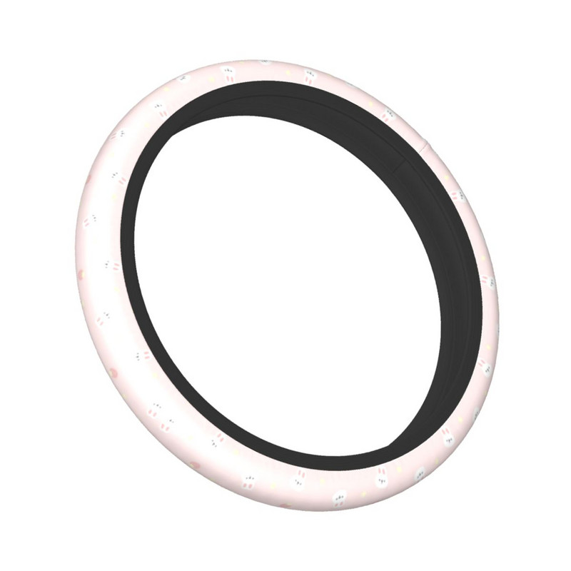 38 cm auto rooliratta kate Roosa jänese punutis rooli katte peal Autodekoratsioon Värvilised rooliratta tarvikud