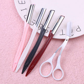 Karsyngirl 3/4kom Set trimera za obrve Brijač za obrve od nehrđajućeg čelika Trepavice Češalj za uljepšavanje obrva Škare za podizanje Alati