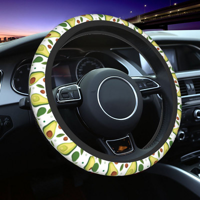 37-38 Automobilio vairo dangteliai Green Avocado Universalūs Avocado Lover Automobilių stiliaus Elastische automobilių priedai