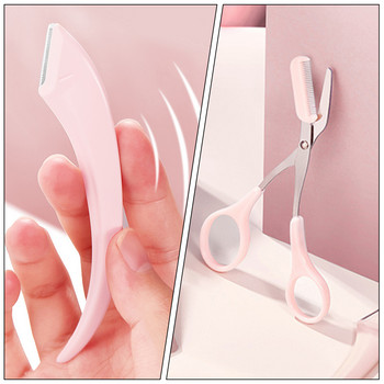 Малки ножици Мъжки комплект за подстригване Оформяне на вежди Тример за вежди Гребен Подстригване Форма от неръждаема стомана