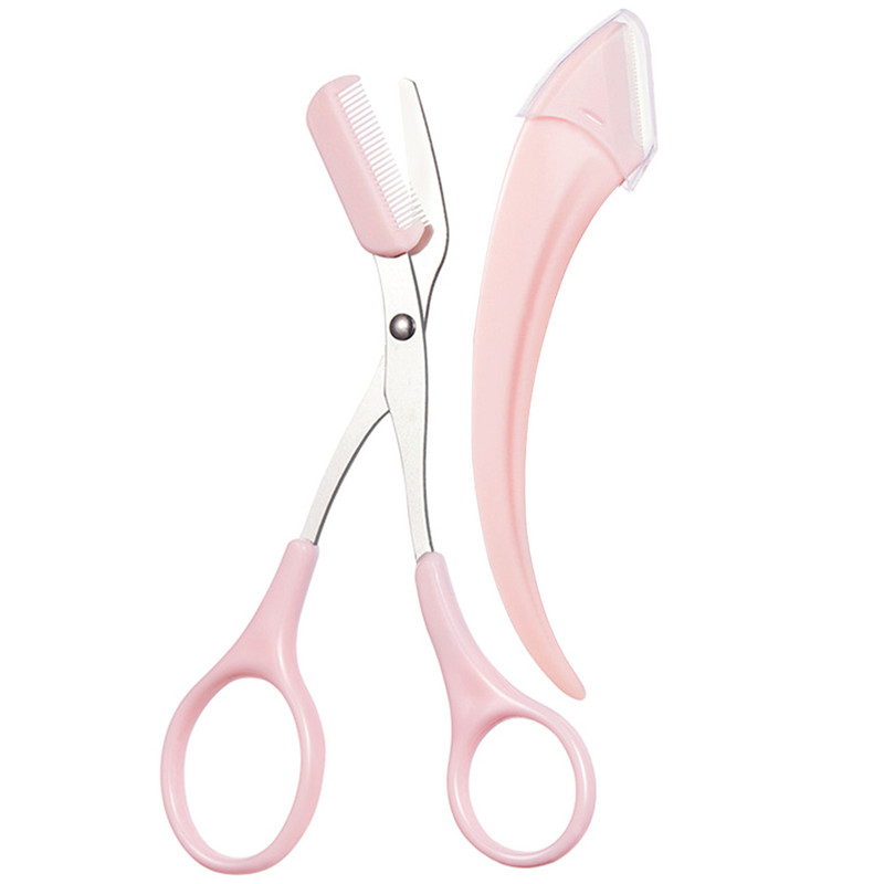 Väikesed käärid, meeste hoolduskomplekt kulmude korrastamiseks kulmude trimmer, kamm trimmiv roostevabast terasest vormija