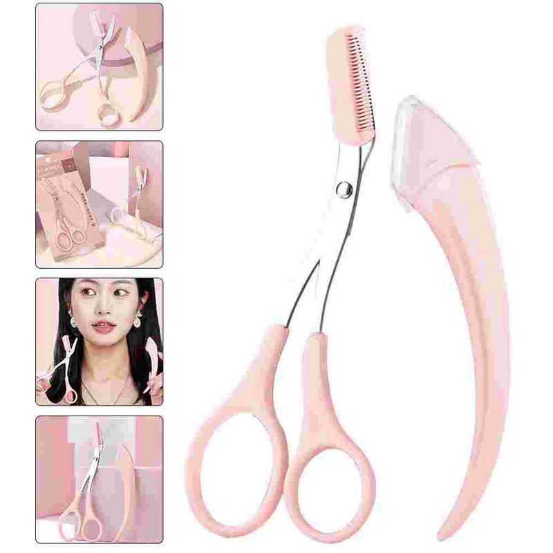 Väikesed käärid, meeste hoolduskomplekt kulmude korrastamiseks kulmude trimmer, kamm trimmiv roostevabast terasest vormija