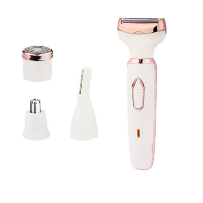 4 az 1-ben női elektromos epilátor bikini szemöldök orr női trimmer arc szőrtelenítő arc test fájdalommentes női borotva szőrtelenítő