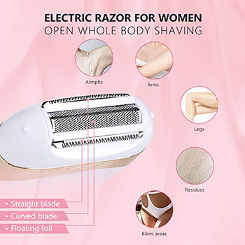 Ηλεκτρική Ξυριστική Γυναικεία ξυριστική μηχανή USB Επαναφορτιζόμενη ξυριστική μηχανή μπικίνι Γυναικεία Σώμα προσώπου Μασχάλη Πόδι Πλάτη Αποτρίχωση συσκευή ξυρίσματος