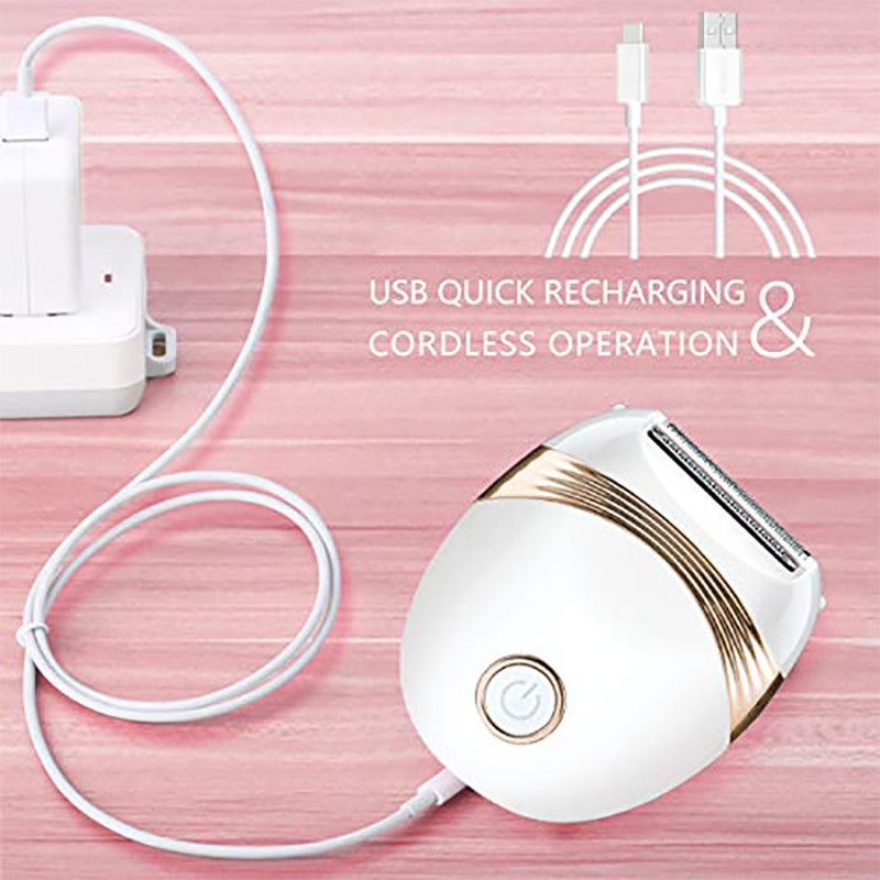 Ηλεκτρική Ξυριστική Γυναικεία ξυριστική μηχανή USB Επαναφορτιζόμενη ξυριστική μηχανή μπικίνι Γυναικεία Σώμα προσώπου Μασχάλη Πόδι Πλάτη Αποτρίχωση συσκευή ξυρίσματος