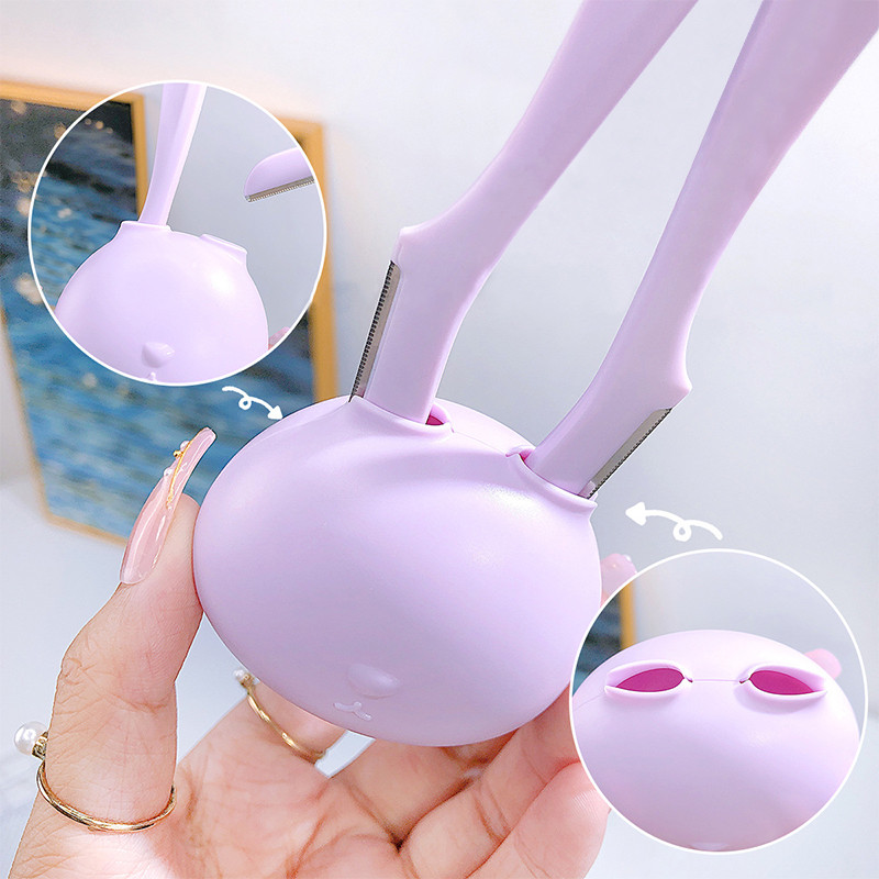 2tk Cute Rabbit Kulme trimmiv raseerija naise pardel Näo-huulepiirkond Jalakarvad koos hoiualusega Meik Ilutööriistad Aksessuaarid