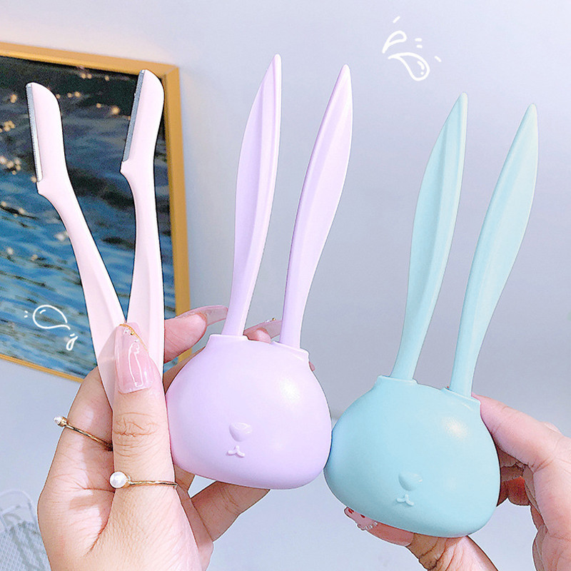 2tk Cute Rabbit Kulme trimmiv raseerija naise pardel Näo-huulepiirkond Jalakarvad koos hoiualusega Meik Ilutööriistad Aksessuaarid