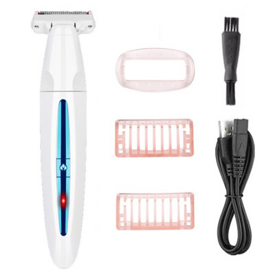 Elektrinė moteriška skustuvas skustuvas Veido kūno kojos rankena atgal bikinio kirpimo mašinėlė, plaunama USB įkraunama plaukų šalinimo skutimosi mašina