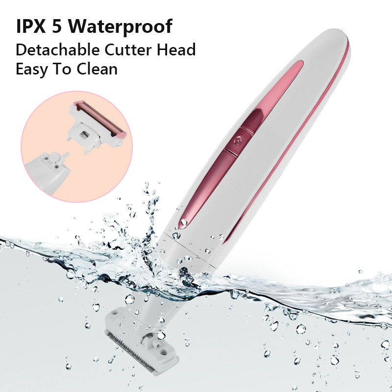 Elektrinė moteriška skustuvas skustuvas Veido kūno kojos rankena atgal bikinio kirpimo mašinėlė, plaunama USB įkraunama plaukų šalinimo skutimosi mašina