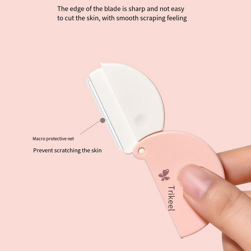 Okrugli trimer za obrve Nož za struganje Sklopivi sigurnosni brijač za žene Šminka Epilacija Rezači za uklanjanje dlačica Kozmetički alati