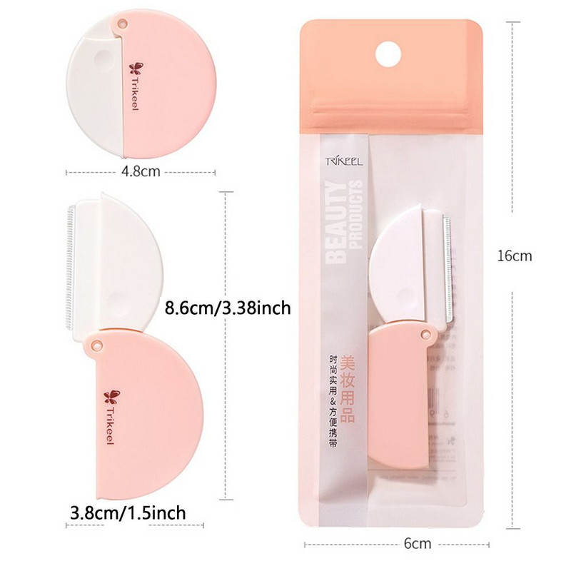 Okrugli trimer za obrve Nož za struganje Sklopivi sigurnosni brijač za žene Šminka Epilacija Rezači za uklanjanje dlačica Kozmetički alati