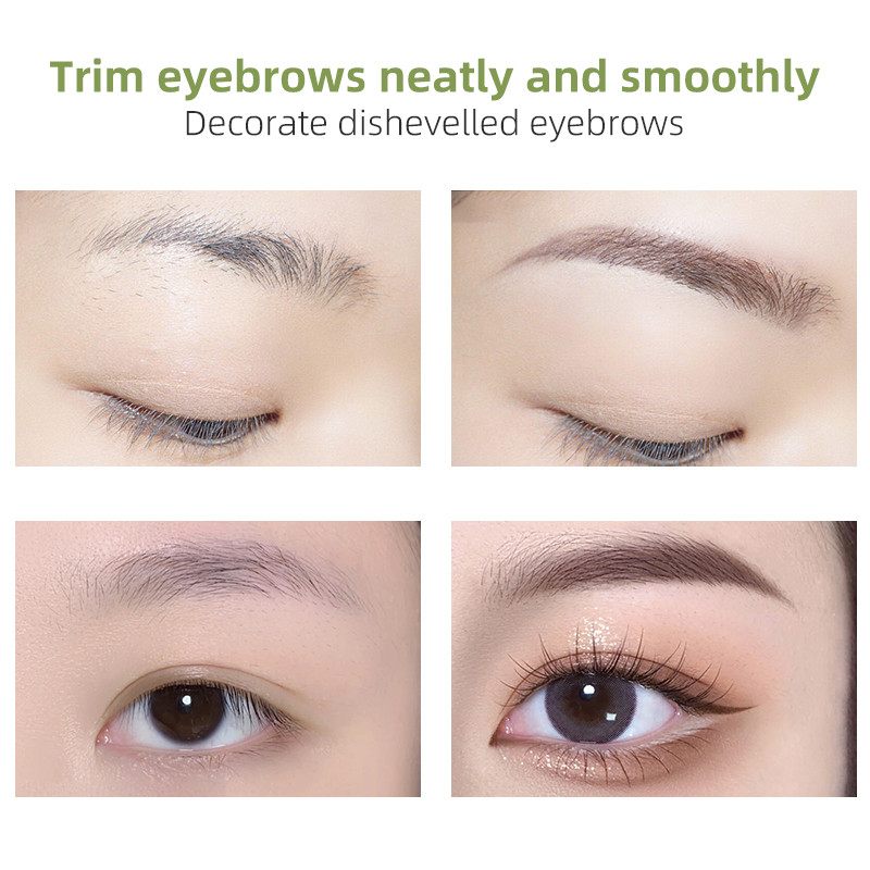 2tk kaasaskantav kulmutrimmer, kaasaskantav ohutu kulmude kujundaja, naiste meeste pardel, näohooldus, kulmude trimmimise tööriistad