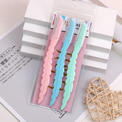 Karsyngirl 3 tk lehekujuline kulmude raseerija, kulmutrimmer, näo ja juuste eemaldamise pardel naistele