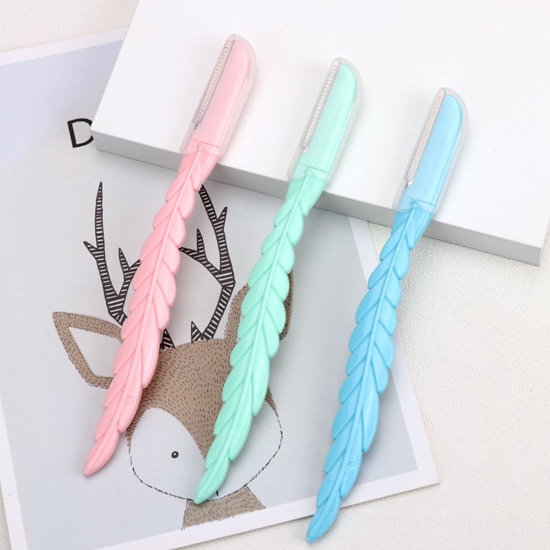 Karsyngirl 3 tk lehekujuline kulmude raseerija, kulmutrimmer, näo ja juuste eemaldamise pardel naistele