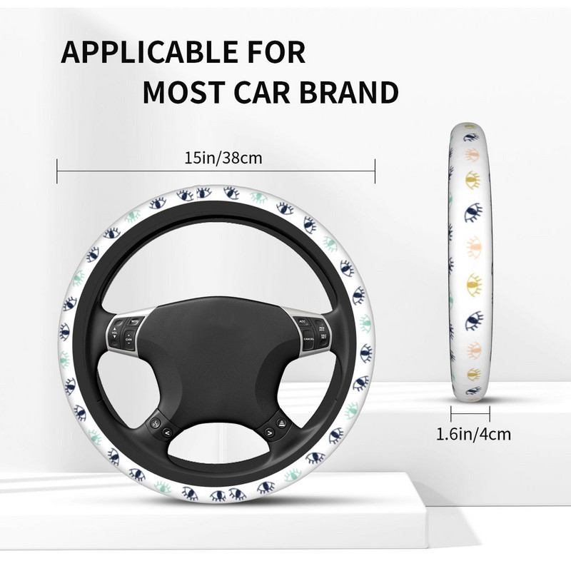 Minimalus skandinaviško stiliaus automobilio vairo dangtelis Blakstiena Blue Eye vairo apsauginis dangtelis Automobilių stiliaus automobilių priedai