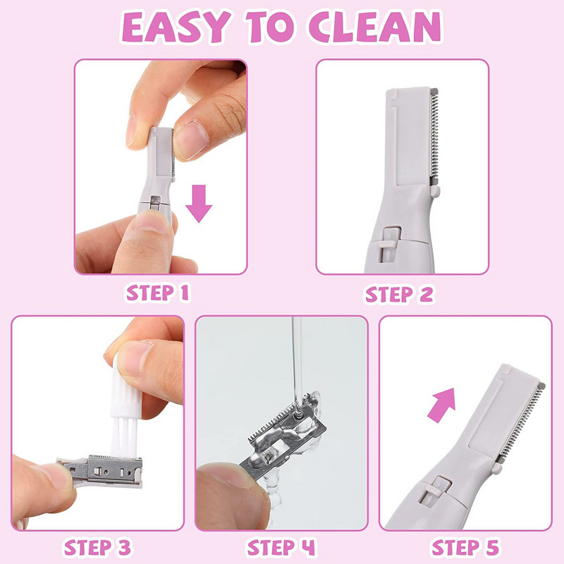 Elektrilised näo-kulmukäärid, juukselõikur, mini kaasaskantav naiste pardlieemaldaja koos kammiga nina ja lõua bikiinipiirkonda epileerija jaoks