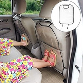 Automašīnas sēdekļa atzveltnes aizsargapvalks bērniem, bērniem, mazuļu automašīnas sēdekļa spilvens, paklājiņš pret dubļiem, netīrumu tīrīšanas uzlīmes, ādas paklājiņš