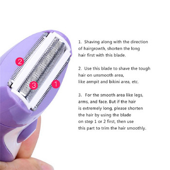 Επαναφορτιζόμενη Lady Shaver Hair Remover Women Razor Ασύρματο μηχάνημα αποτρίχωσης προσώπου Bikini Trimmer Leg Electric Razor
