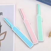 1 τμχ Γυναικείο κουρευτικό φρυδιών Αναδιπλούμενο Μέτωπο Αποτρίχωση Προσώπου Μαχαίρι Μαλλιά Αποστολή Ξυράφια φρυδιών Δωρεάν E1Y7