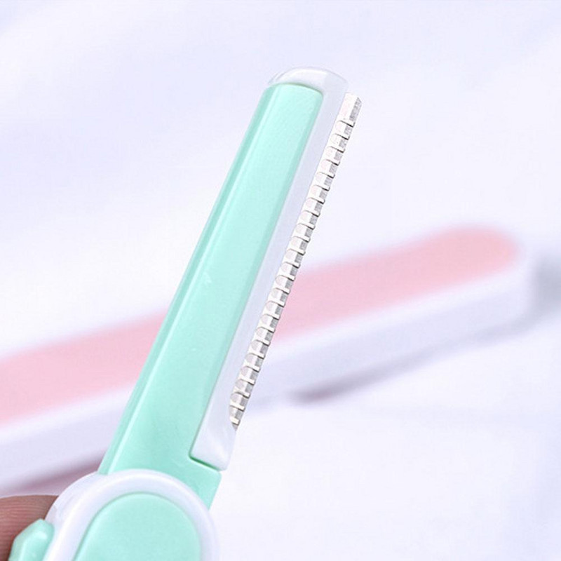 1 τμχ Γυναικείο κουρευτικό φρυδιών Αναδιπλούμενο Μέτωπο Αποτρίχωση Προσώπου Μαχαίρι Μαλλιά Αποστολή Ξυράφια φρυδιών Δωρεάν E1Y7