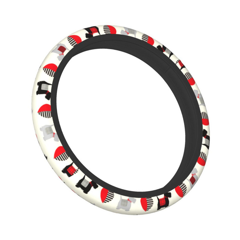 Škotska navlaka za volan automobila 38 cm ljubitelj pasa životinja Auto štitnik za volan Dodaci za volan u stilu automobila