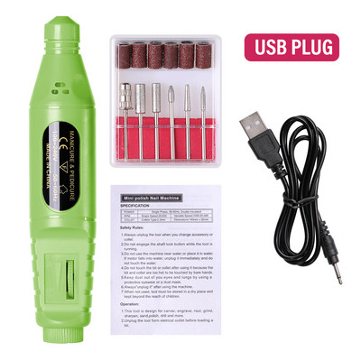 Multitype Plug Nail Drill Machine Električni set glodala za manikuru za gel lak za nokte Alat za manikuru Dodaci za nokte
