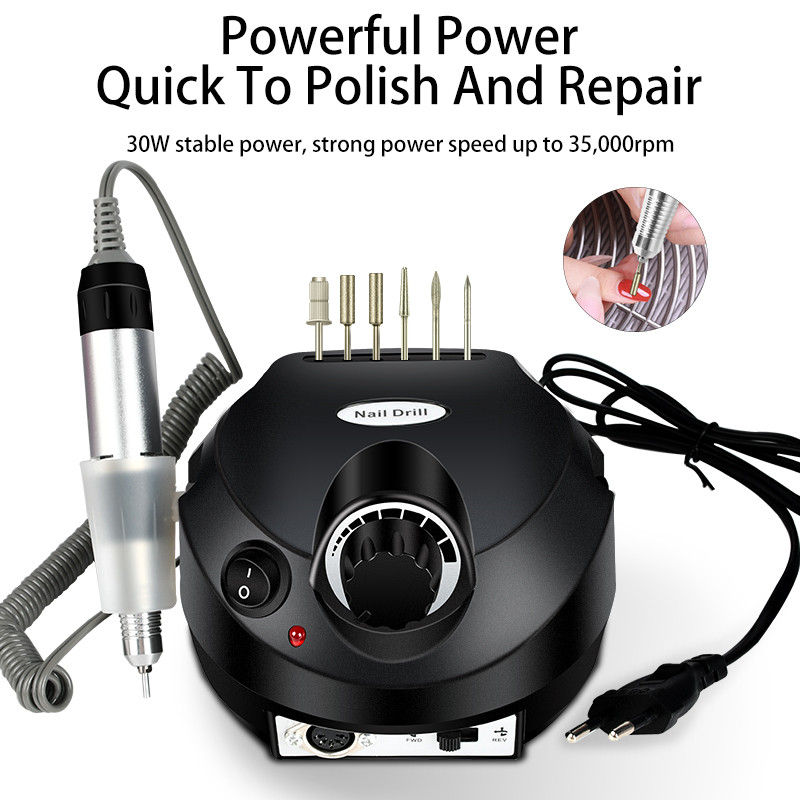 Nova električna bušilica za nokte 35000/20000 RPM Stroj za manikuru Aparat za manikuru Pedikura Turpija za nokte Alati Svrdla Kompleti alata